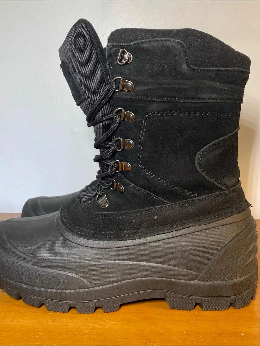 Northeast Outfitters Mens 6 Leather 200g 3M Insulated Pac Boot Snow Winter Black